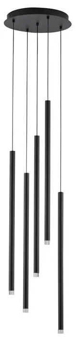 Lustra cu 5 pendule LED design tubular DANDIA