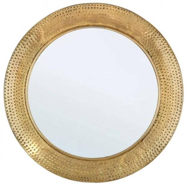 Oglinda rotunda aurie din metal, ∅ 80 cm, Adara Bizzotto