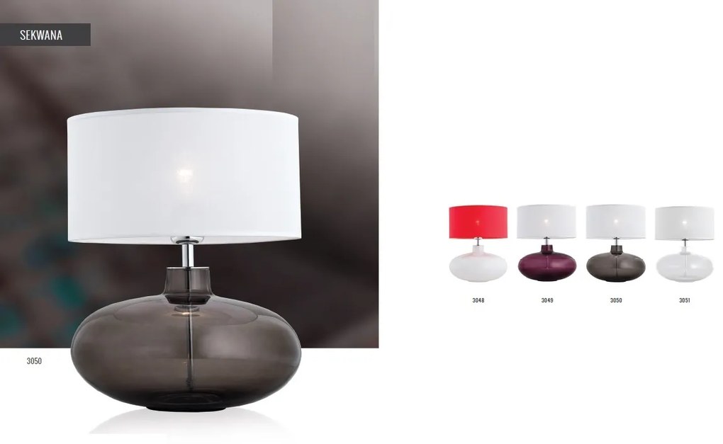 Lampa de masa moderna SEKWANA alb/fumuriu