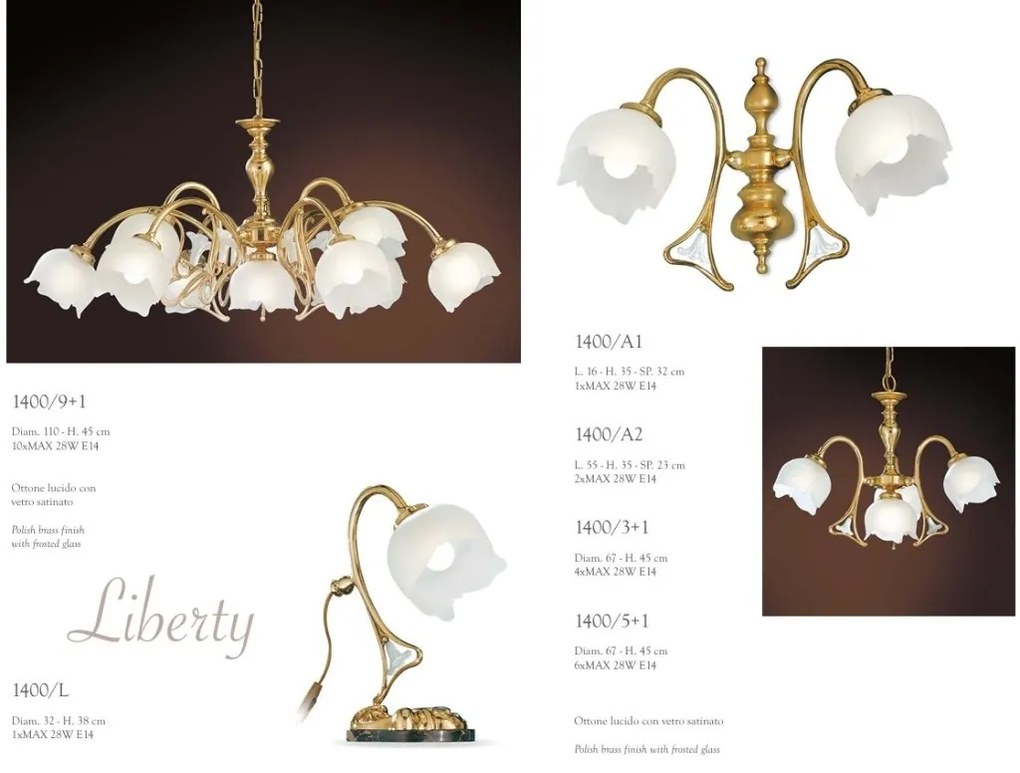 Candelabru design floral LUX realizata manual Liberty