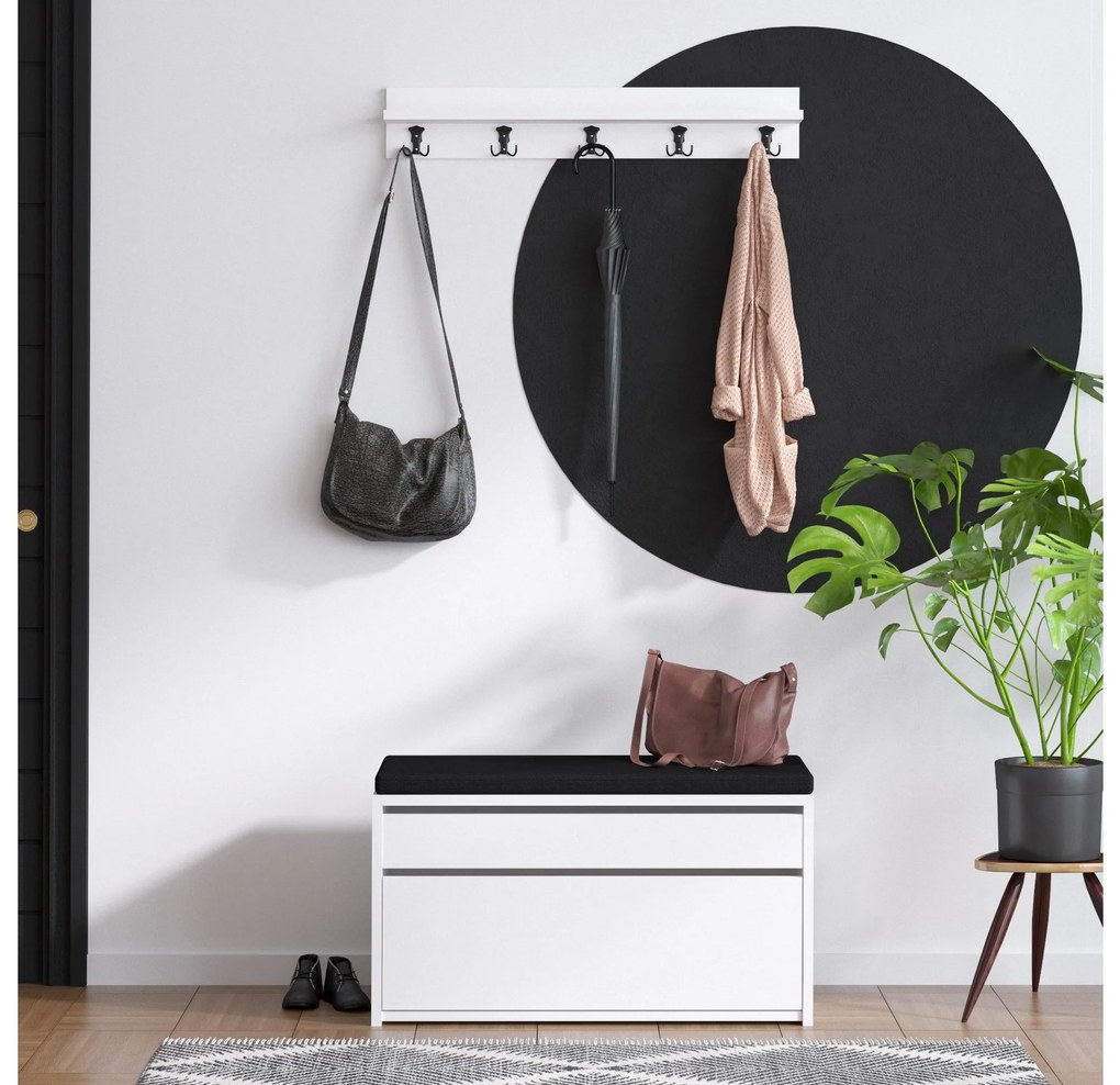 Mobilier hol Aliex 26 (alb + negru). 1089013