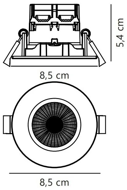 Set de 3 spoturi incastrabile LED dimabil Fremont 3-Kit 4000K negru