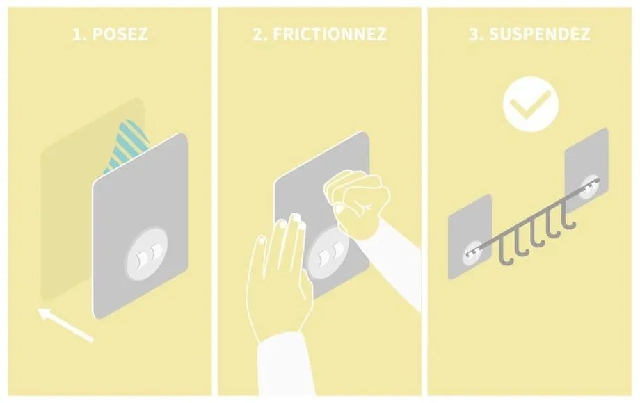 Cârlig autoadeziv Compactor Magic Bath Single