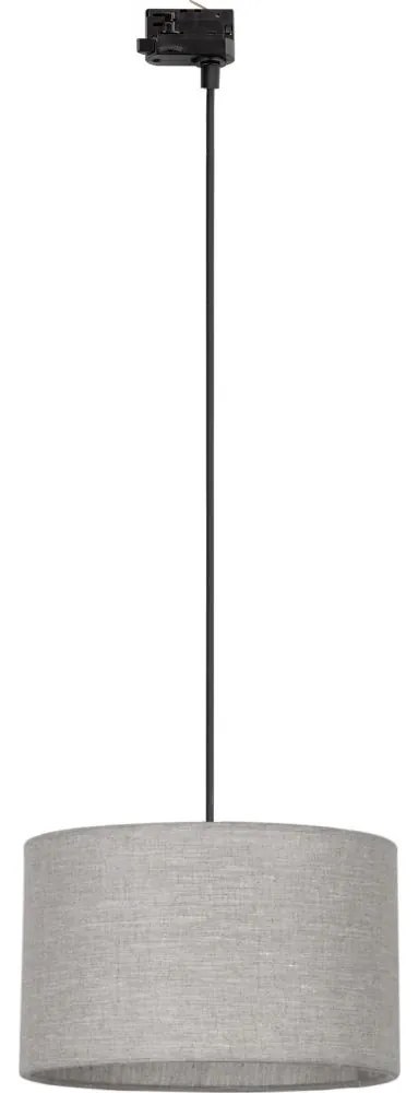 Lustră pe cablu pentru sistem de șină trifazic TRACER 1xE27/15W/230V d. 38 cm negru/gri