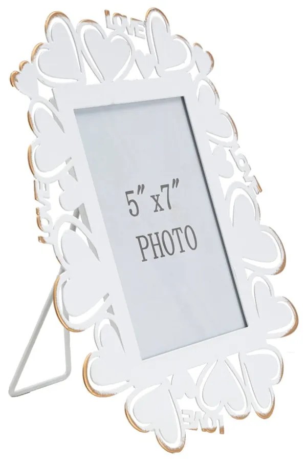 Ramă foto metalică Mauro Ferretti, 25 x 27,7 cm, alb