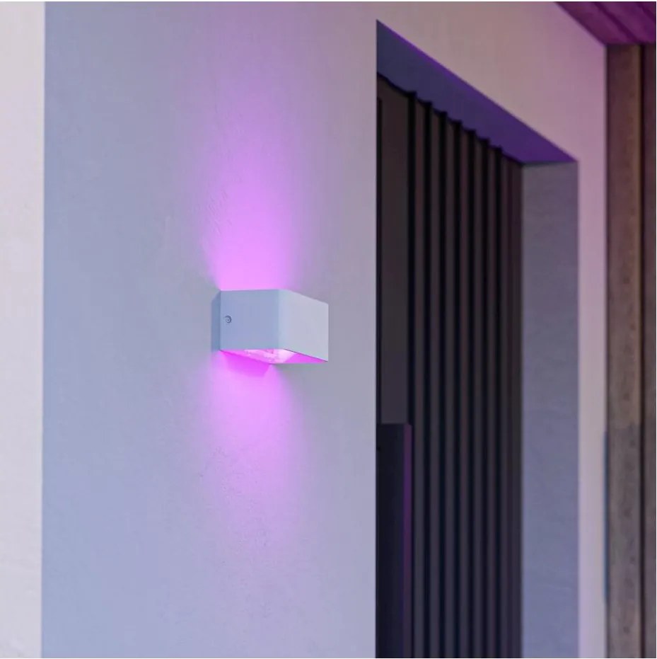 Eglo 901955 - Aplica de perete LED RGBW dimerizabilă pentru exterior SANIA-Z LED/10W/230V IP55 albă