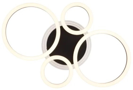 Plafonieră LED Globo 48039-40 LORETTA LED/40W/230V d. 35,5x53 cm negru