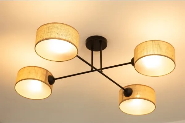 Brilagi - Lustră VIRGO aplicată, 4xE14/40W/230V, bej/negru