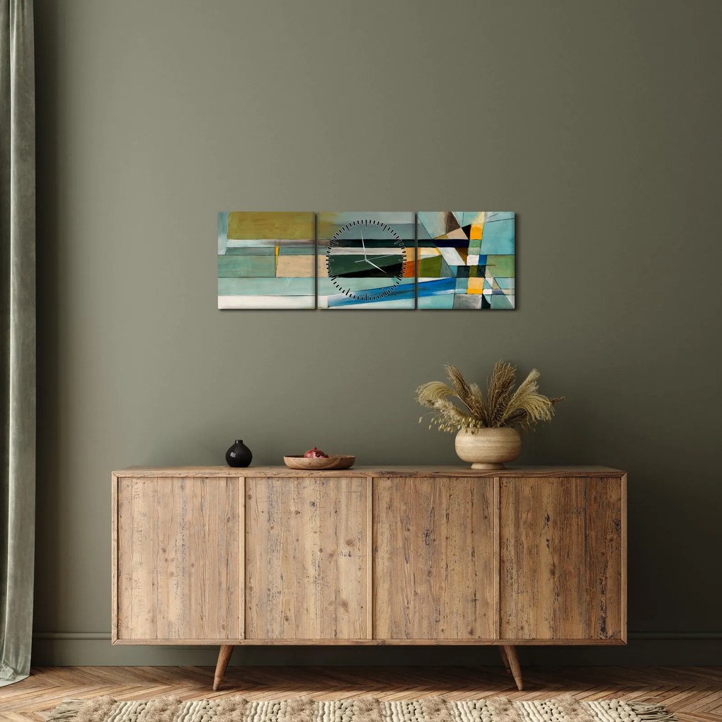 Tablou - Abstract (cu ceas) (90x30 cm)