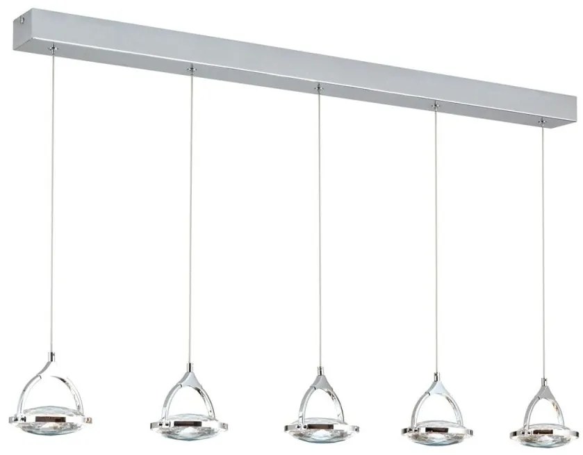 Lustra LED suspendata cu cristal K9 design lux MOON 5L