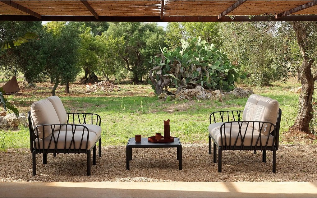 Fotoliu de Exterior cu o Cotiera Nardi - Komodo Elemento Terminale DX/SX - Bianco adriatic Sunbrella®