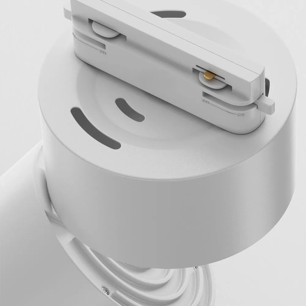 Spot LED ajustabil, accesoriu pentru sinele monofazate Unity, Yin alb