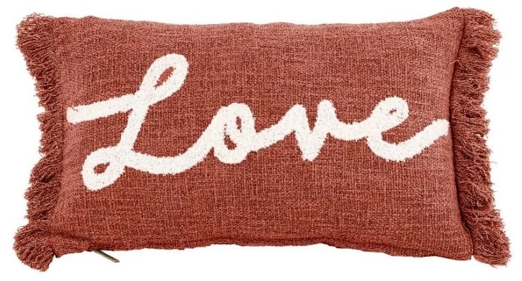 Pernă decorativă 50x30 cm Cotton Slub Love - Tiseco Home Studio