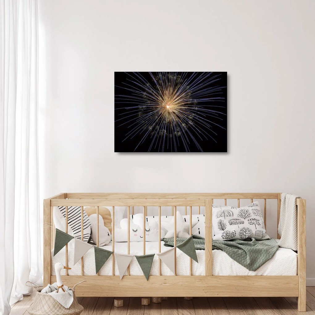 Tablou pe sticlă cu artificii (70x50 cm)