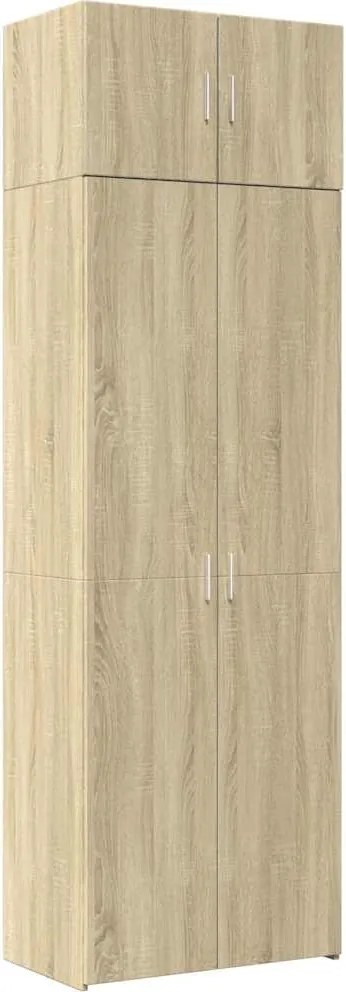 vidaXL Dulap de depozitare, stejar sonoma, 70x42,5x225, lemn prelucrat