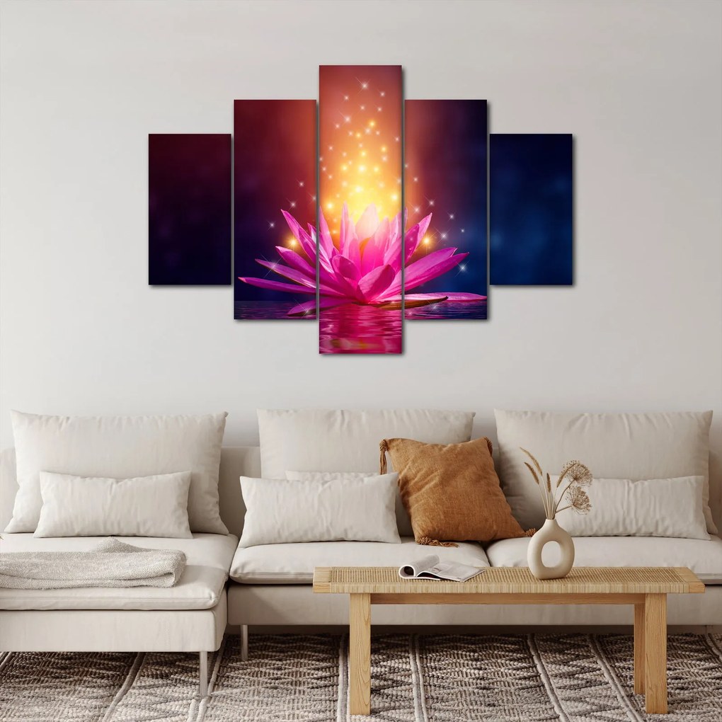 Tablou cu lotus pe apă (150x105 cm)