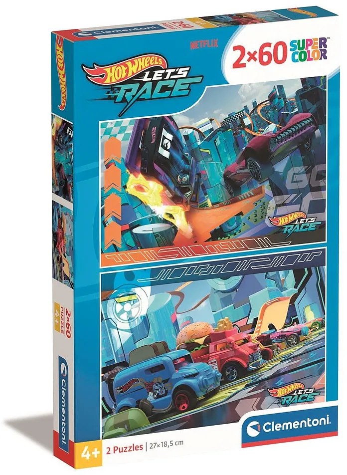 Hot Wheels Buns of Steel Puzzle Clementoni 2x60 piese