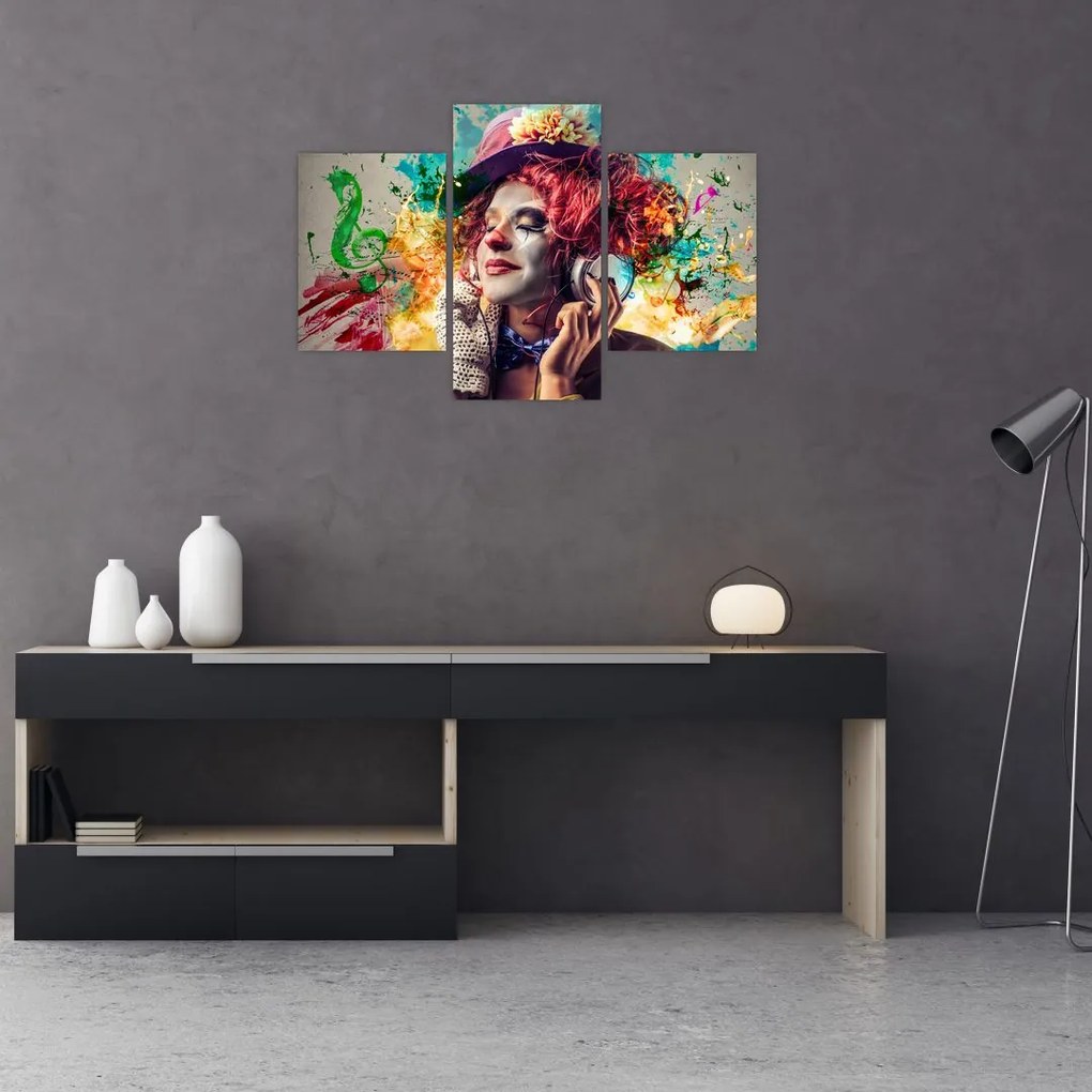 Tablou - Artista cu căști (90x60 cm)