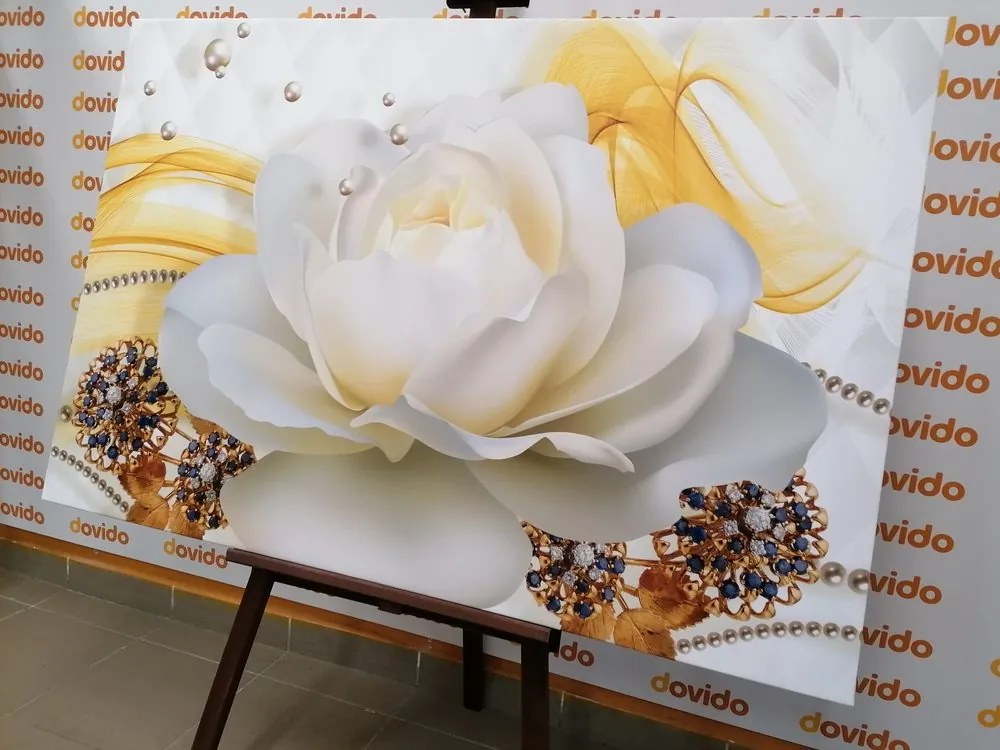 Tablou trandafir de lux cu abstracție