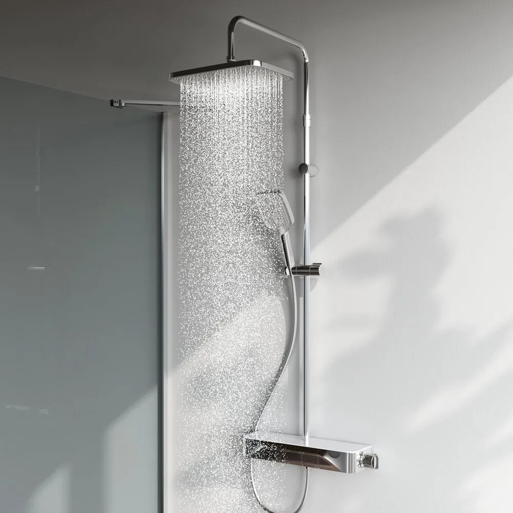 Coloana de dus cu baterie monocomanda AM.PM Func finisaj crom lucios