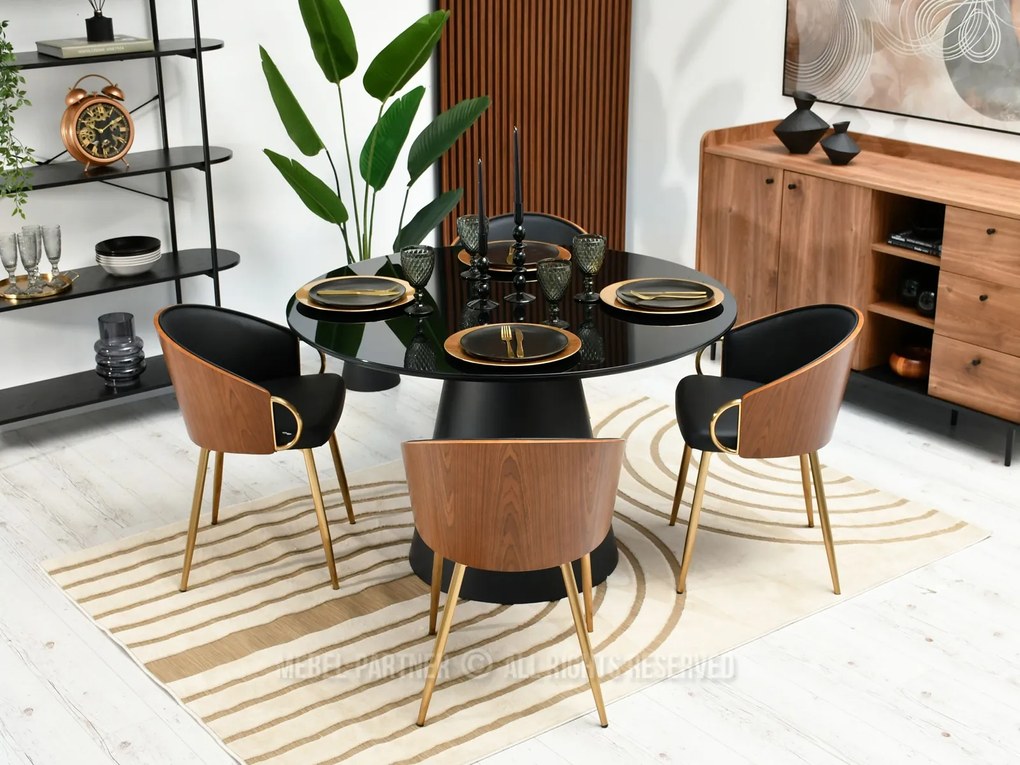 Scaun Elviria K (nuc închis + auriu). Promo -28%. 1111041