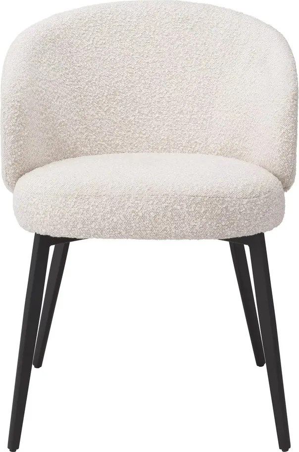 Set de 2 scaune cu brate design LUX Lloyd, boucle crem 115093 HZ