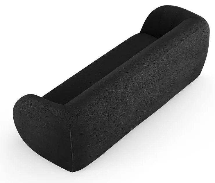 Canapea gri închis cu tapițerie din stofă bouclé 230 cm Essen – Cosmopolitan Design