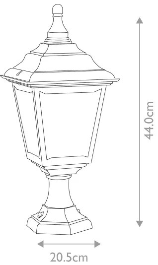 Lampă de exterior KERRY 1xE27/100W/230V IP44 Elstead KERRY-PED-POR