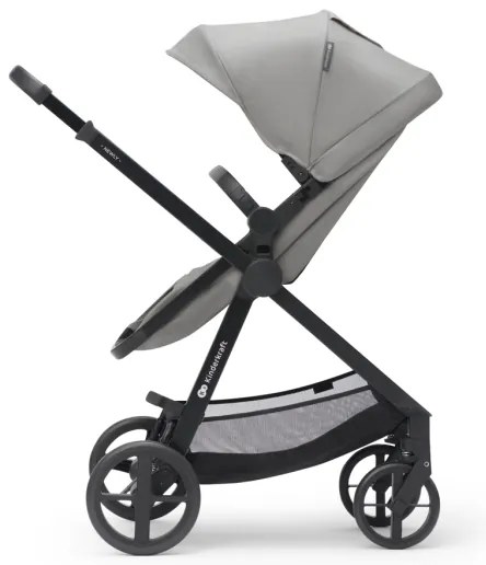 Cărucior de copii combinat 3 în 1 KINDERKRAFT NEWLY Moonlight grey + scaun auto MINK PRO