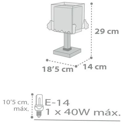 Dalber D-63531 - Veioză copii TRAIN 1xE14/40W/230V