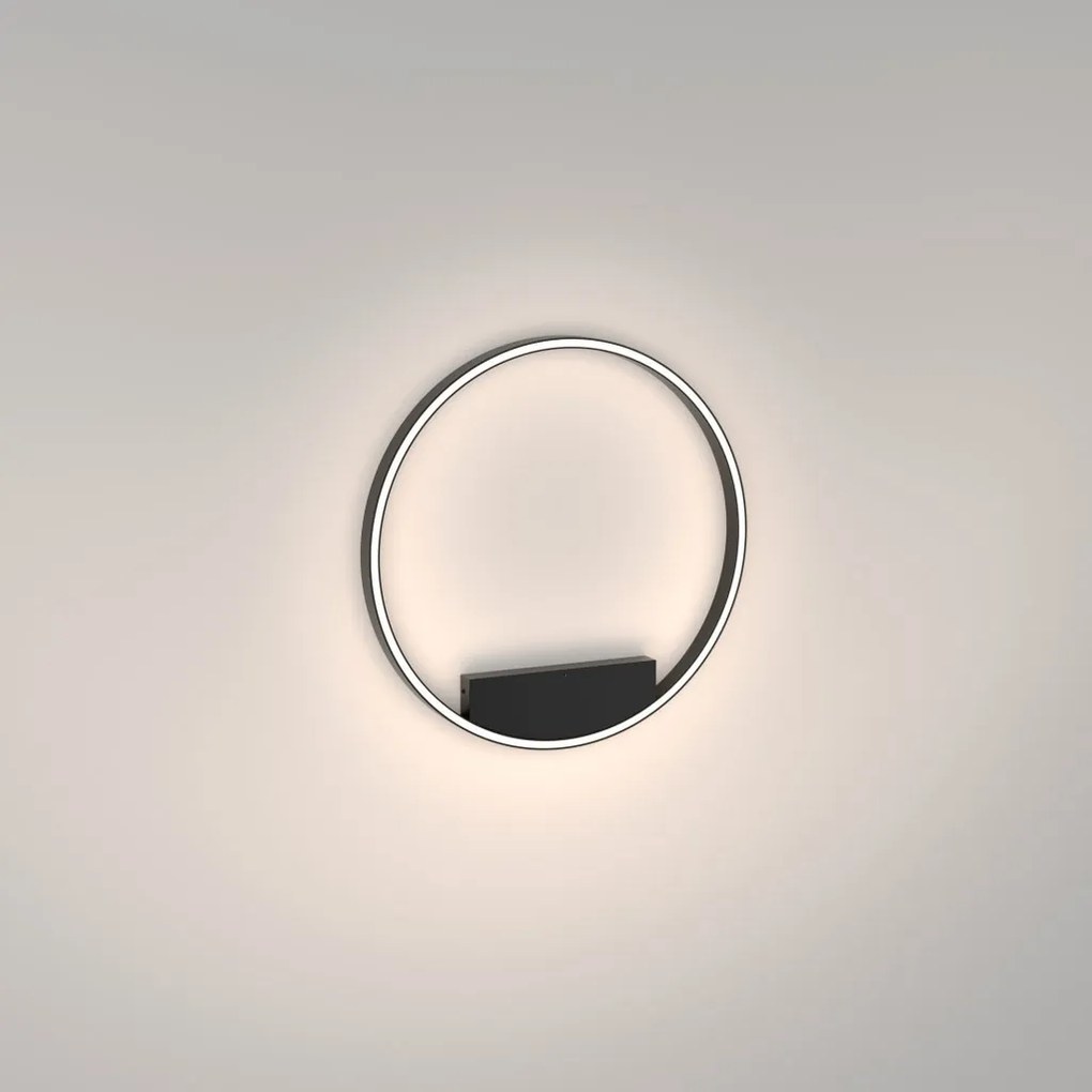 Plafoniera LED design modern Rim negru 60cm, 4000K