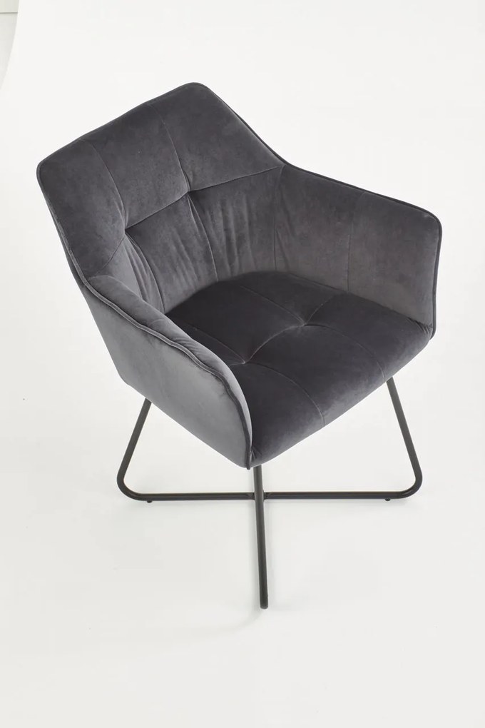 Scaun K377 velvet gri
