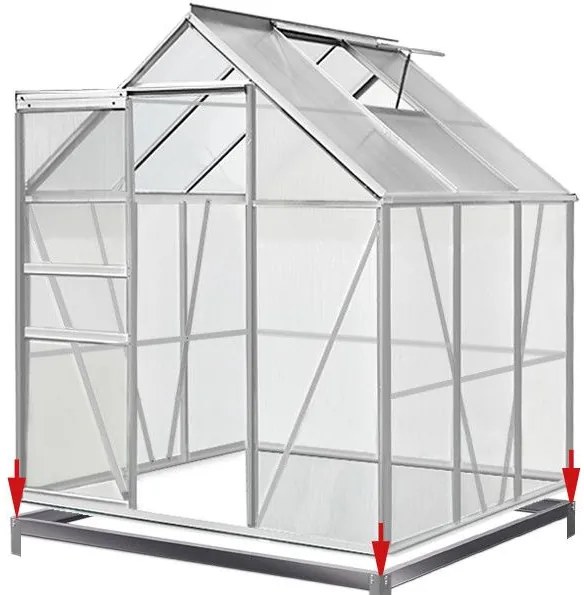 Deuba Sera de gradina - 190 x 195 x 195 - suprafata 3,7 m² - volum 5,85 m³ + baza