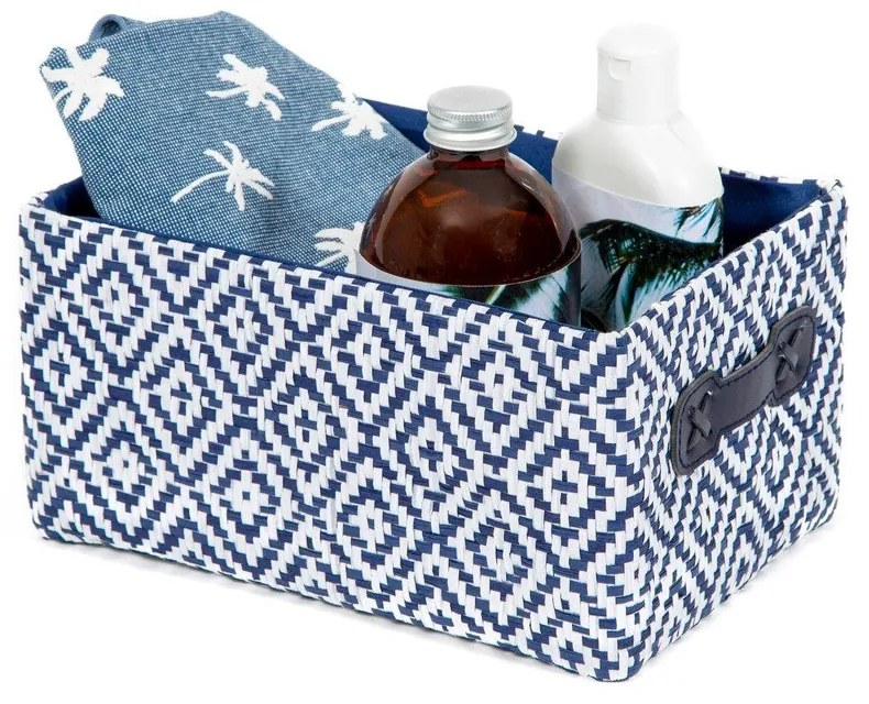 Coș de depozitare pentru baie din material textil 23,5x16x12 cm Enzo – Compactor