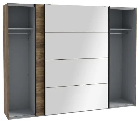 Dulap OREN cu oglindă, 270x210 cm, stejar artisan