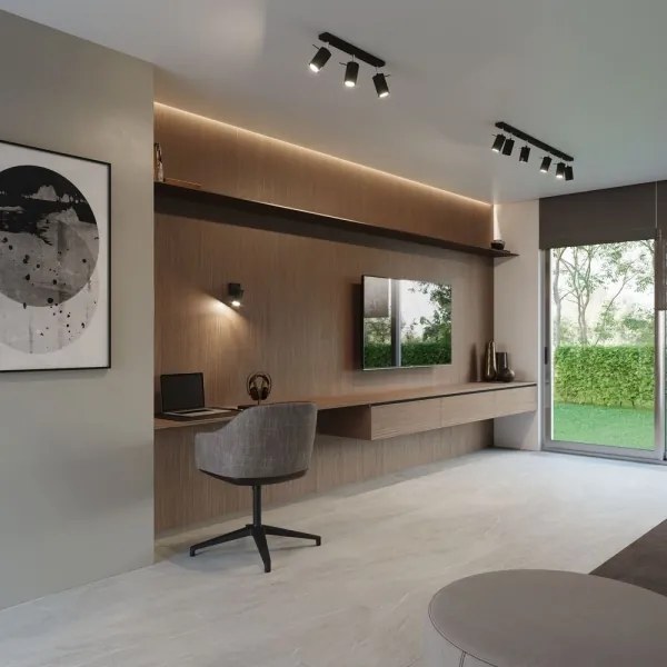 Spot de perete RING 1xGU10/40W/230V negru Sollux SL.1049