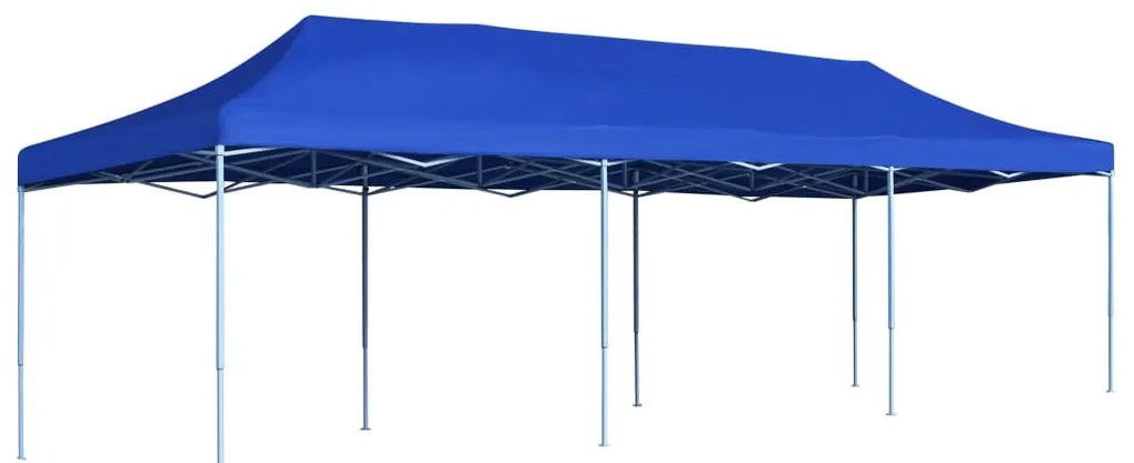 vidaXL Cort de petrecere pliabil, albastru, 3 x 9 m