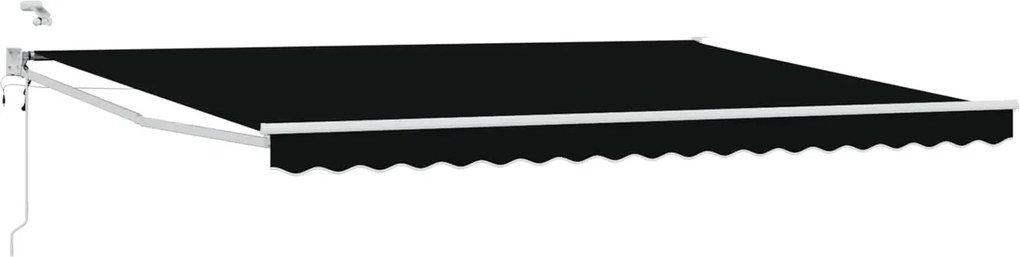 vidaXL Cort electric retractabil Negru 4 × 3 m