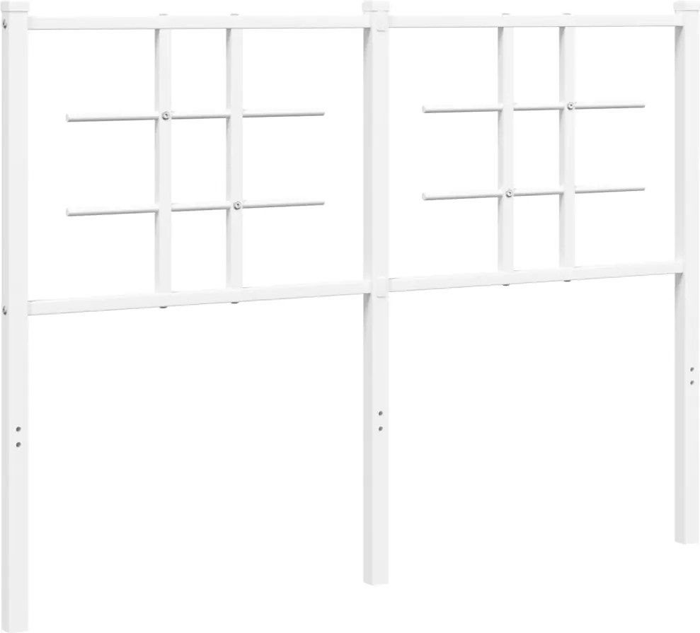 vidaXL Tăblie de pat de schimb metalică, alb, 120 cm