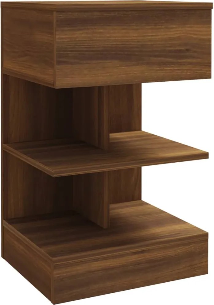 vidaXL Noptieră, stejar maro, 40x35x65 cm, lemn prelucrat