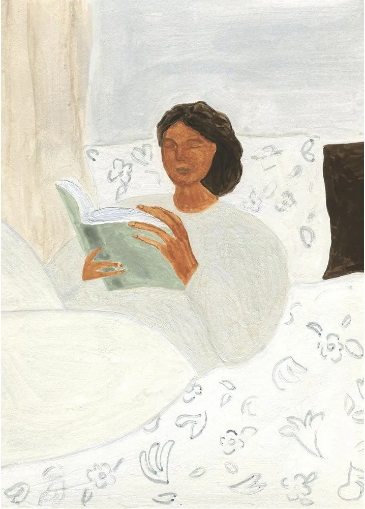 Poster 50x70 cm Morning Read – Isabelle Vandeplassche – The Poster Club