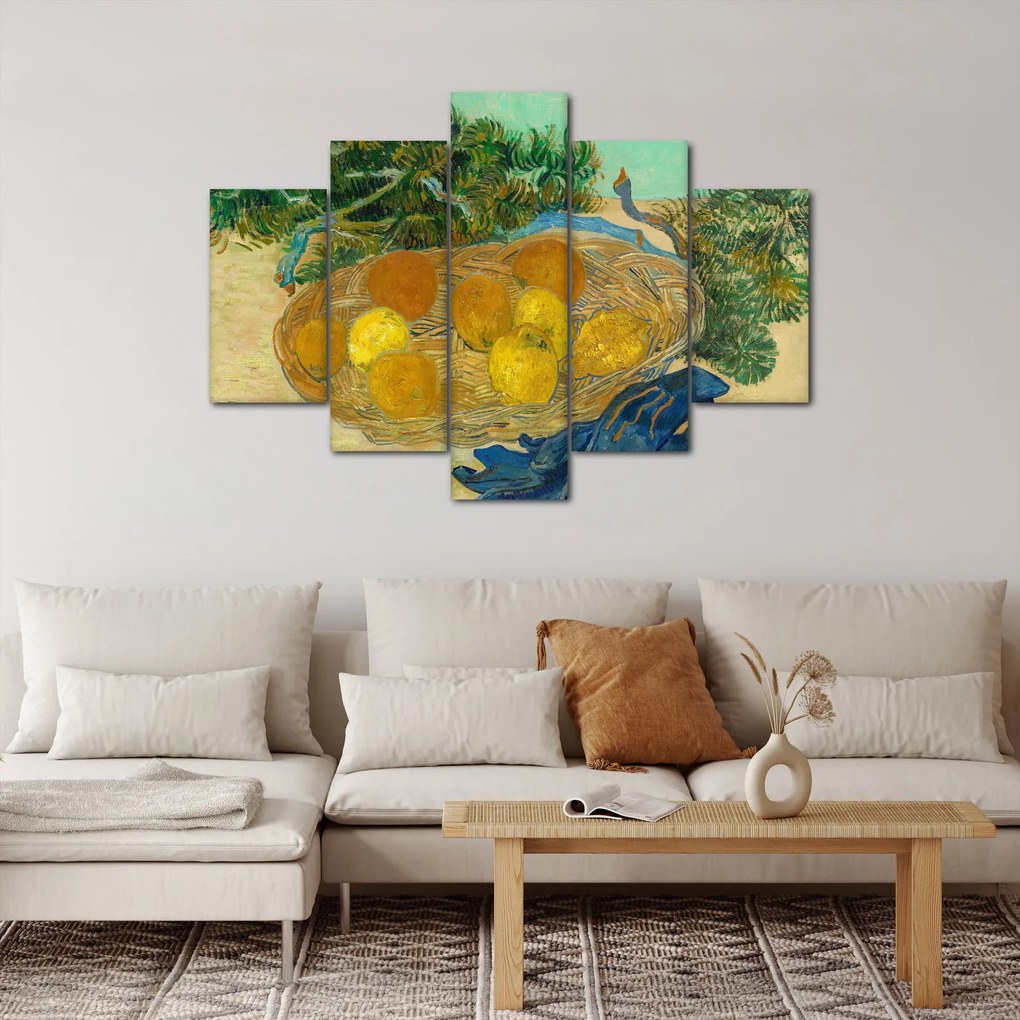 Tablou - Vincent van Gogh, Still Life of Oranges and Lemons with Blue Gloves, reproducere (150x105 cm)