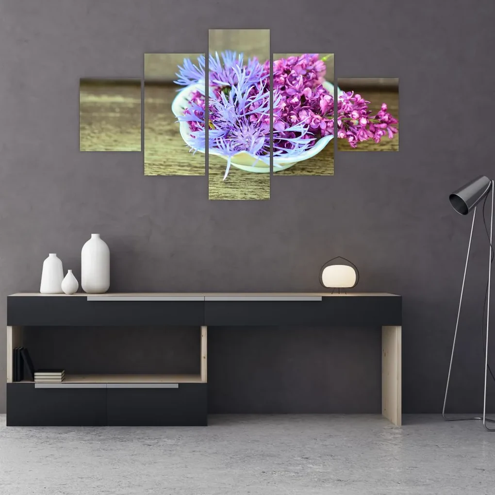 Tablou cu decorațiune din lavanda (125x70 cm), în 40 de alte dimensiuni noi