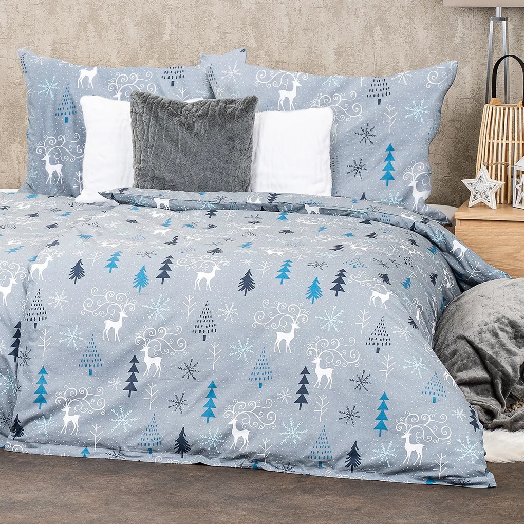 Lenjerie de pat din bumbac 4Home Elegant deer grey, 140 x 220 cm, 70 x 90 cm