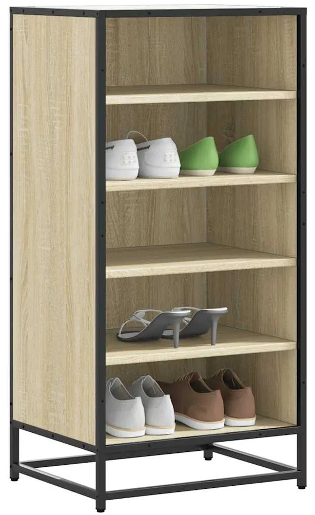 vidaXL Suport pantofi Stejar Sonoma 48x38x97,5 cm Lemn prelucrat