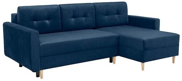 Colțar Boston 177 Cutie de pat, 234x147x88cm, 120 kg, Picioare: Plastic, De lemn