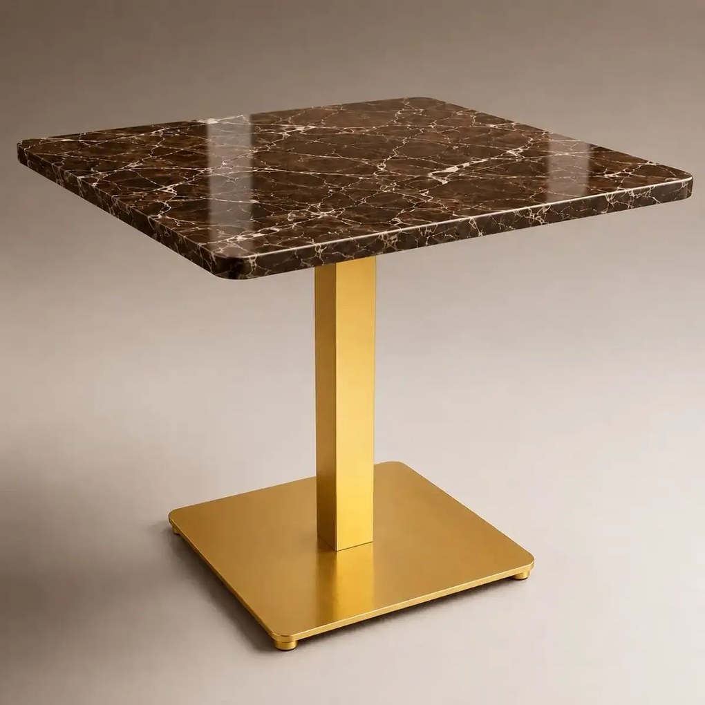 Picioare metalice pentru masa 80x80 cm,culoare auriu
