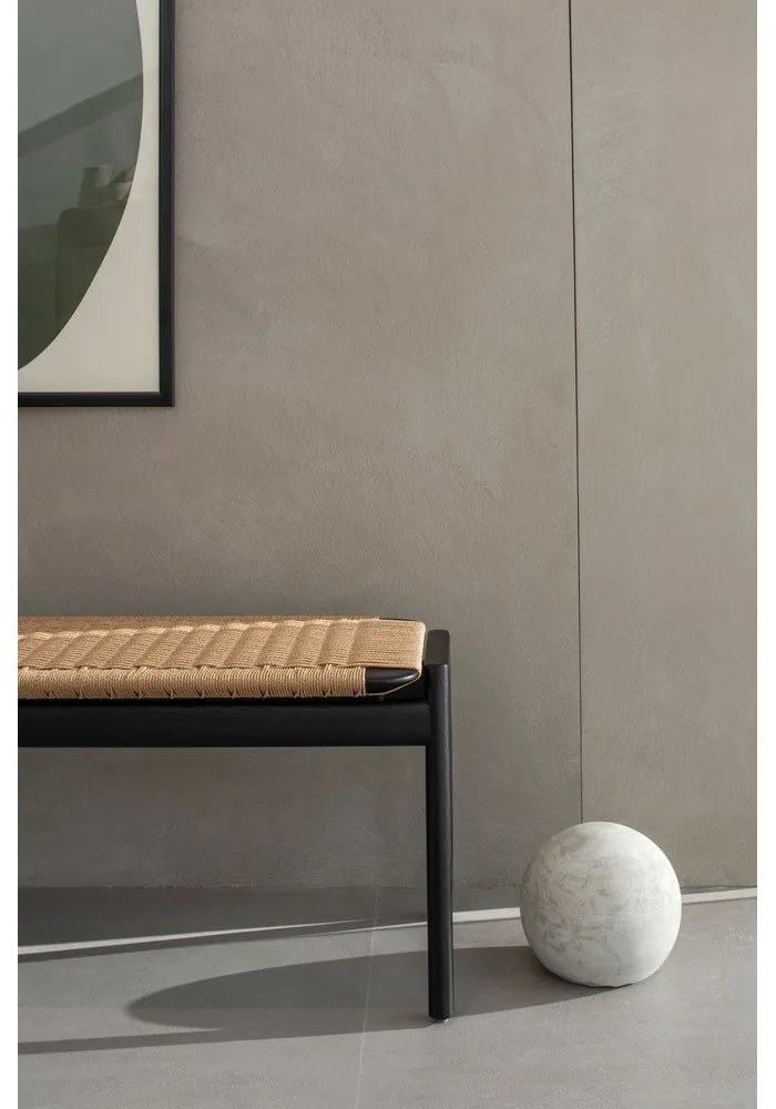 Bancă neagră/în culoare naturală Klupa – Gazzda