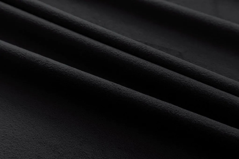 Draperie opaca neagra VELVET 140x250 cm Agatat: Inele metalice