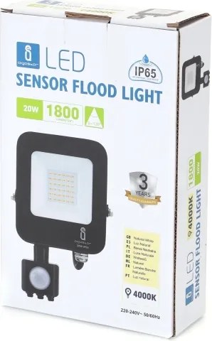 Proiector LED cu senzor LED/20W/230V 4000K IP65 Aigostar
